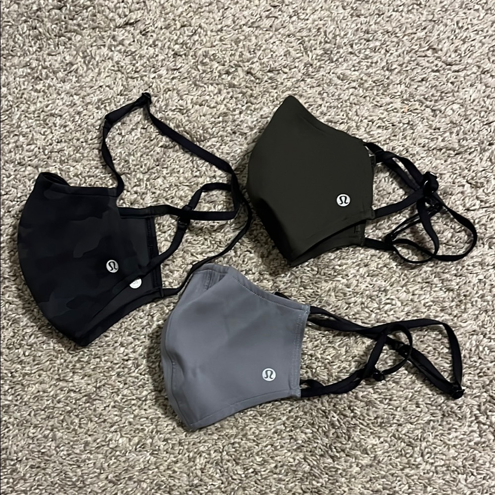 lululemon athletica Face Masks - Black, Olive, Gray